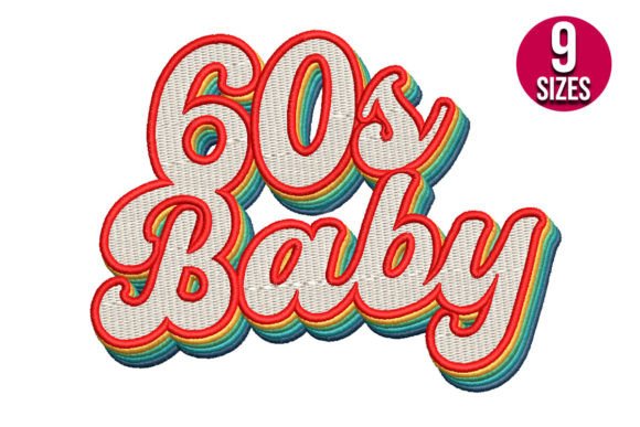 60 s Baby Embroidery Design