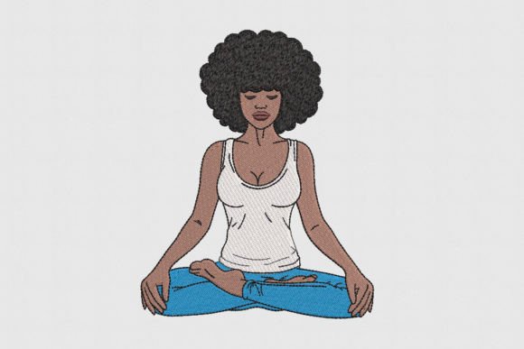 Afro Woman Meditating