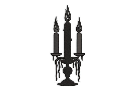 Candle Holder Embroidery Design