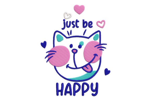 Cat Quote Embroidery Design