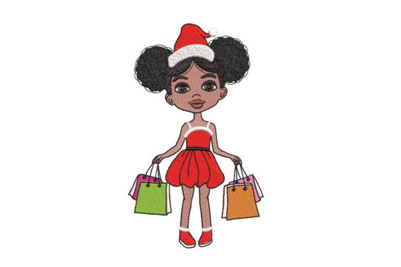 Christmas, New Year, Cute Afro Girl