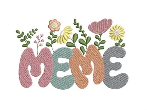 Meme Embroidery Design