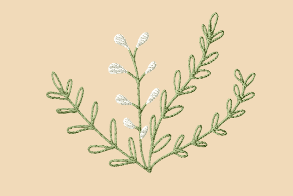 Mistletoe Flower Embroidery Design