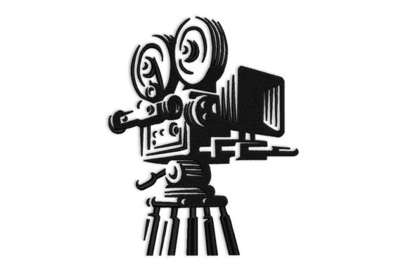Movie Camera Embroidery Design
