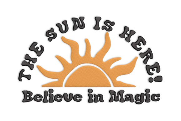 Sunshine Slogan Embroidery Design